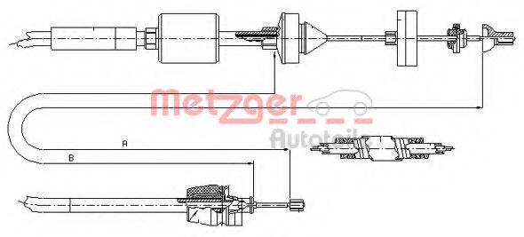 METZGER 102843 Трос, управління зчепленням