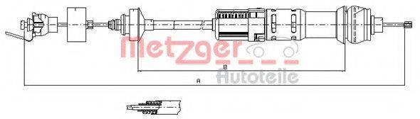 METZGER 11.2153 Трос, управління зчепленням