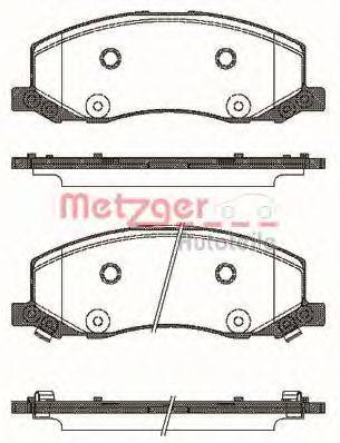 METZGER 138602 Комплект гальмівних колодок, дискове гальмо