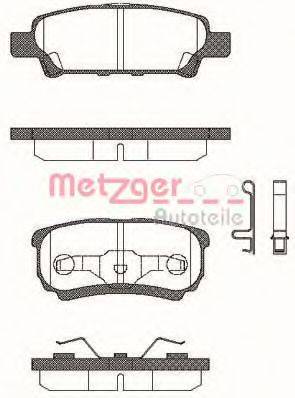 METZGER 24015 Комплект гальмівних колодок, дискове гальмо