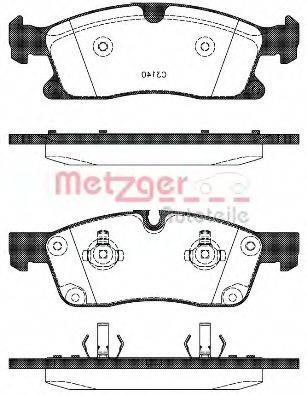 METZGER 143010 Комплект гальмівних колодок, дискове гальмо
