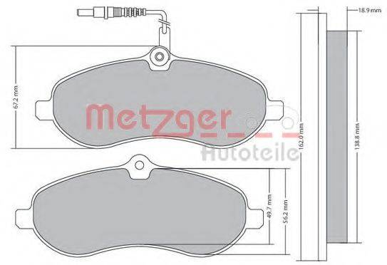 METZGER 24608 Комплект гальмівних колодок, дискове гальмо