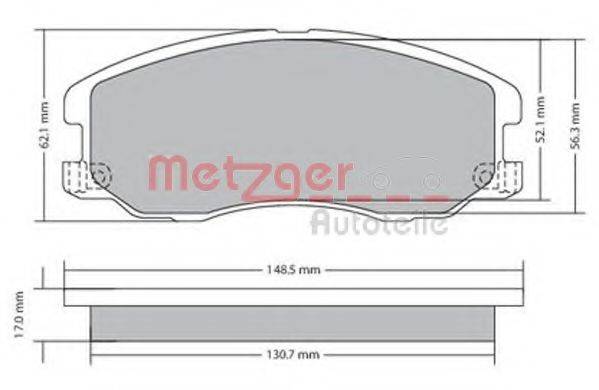 METZGER 24511 Комплект гальмівних колодок, дискове гальмо