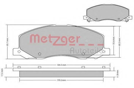 METZGER 24419 Комплект гальмівних колодок, дискове гальмо