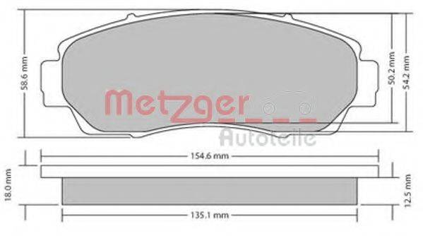 METZGER 24638 Комплект гальмівних колодок, дискове гальмо