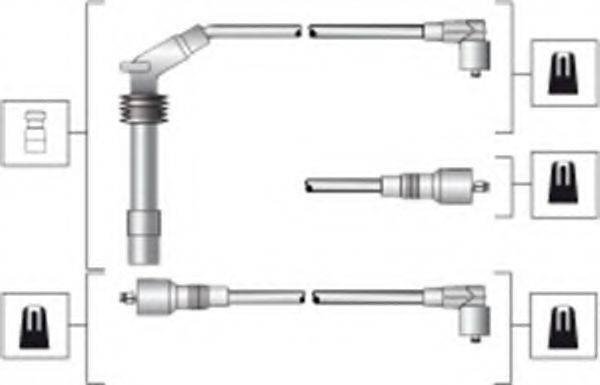 Комплект дротів запалювання MAGNETI MARELLI 941318111281 Комплект дротів запалювання MAGNETI MARELLI 941318111281