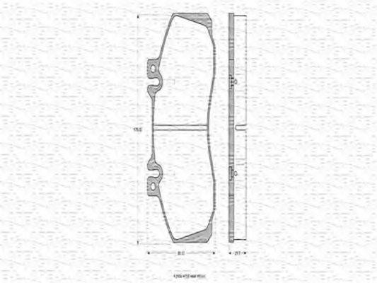 MAGNETI MARELLI 29835 Комплект гальмівних колодок, дискове гальмо