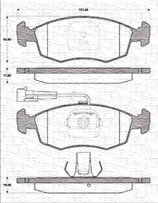 MAGNETI MARELLI BP1185 Комплект гальмівних колодок, дискове гальмо