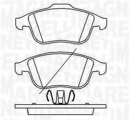 MAGNETI MARELLI 363916060429 Комплект гальмівних колодок, дискове гальмо